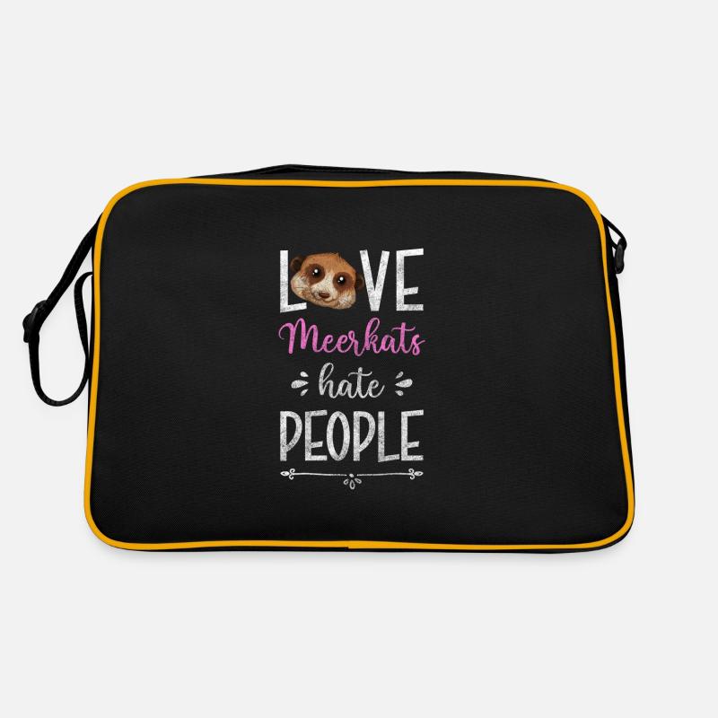 suricate afrique bande horizontale mignon Sac Retro