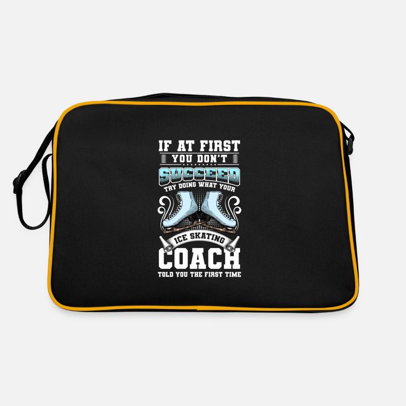 Schlittschuh Eiskunstlauf Wintersport Eisbahn Retro Tasche