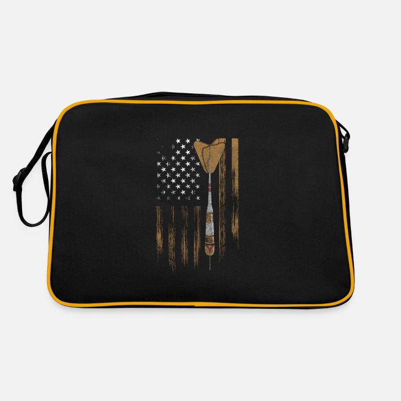Darts Player Fun Target Pub Retro Bag