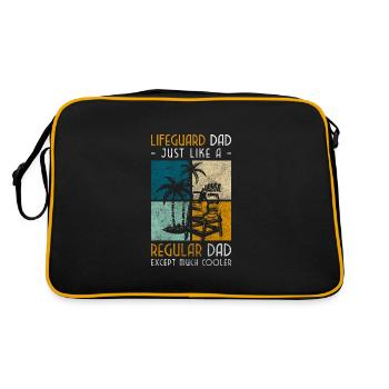 Chaise de plage d’eau de mer sauveteur - Sac Retro - noir/or - Dos