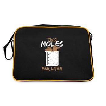 Two Moles Per Liter - Wissenschaften - Retro Tasche - Schwarz/Gold - Hinten