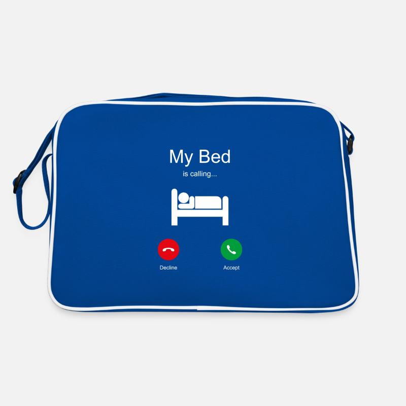 My Bed is Calling Bed Sleeping Saying Funny Tired Retro Bag