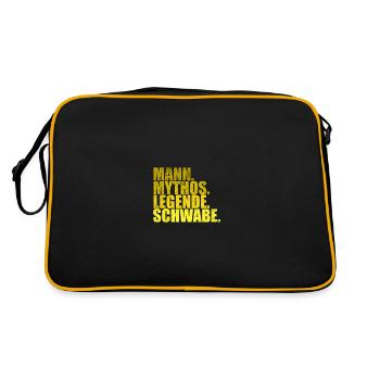 Mec, je t’ai dit. Mythe. La légende. Souabe. Drôle de sort - Sac Retro - noir/or - Dos