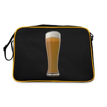 Beer Glass 3D - Bierglas - Retro Bag - black/gold - Back