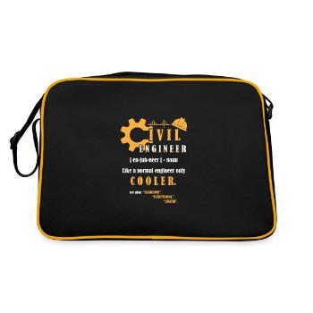 Civil Engineer Construction Site Construction Worker - Retro Bag - black/gold - Back