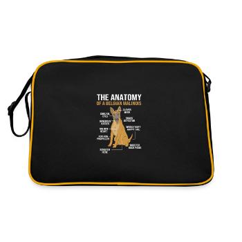 Malinois belge - Sac Retro - noir/or - Dos