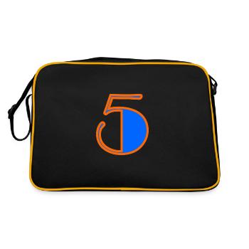 5. 5 ANS. 5e ANNIVERSAIRE. ANNIVERSAIRE 5 ANS. - Sac Retro - noir/or - Dos