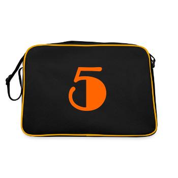 5. 5 YEARS. 5TH ANNIVERSARY. BIRTHDAY 5 YEARS - Retro Bag - black/gold - Back