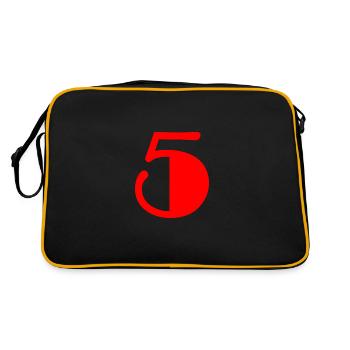 5. 5 YEARS. 5TH ANNIVERSARY. BIRTHDAY 5 YEARS. - Retro Bag - black/gold - Back