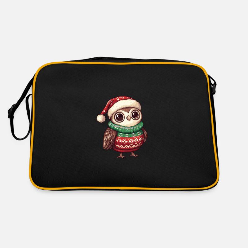 Owl Christmas Comic Retro Bag