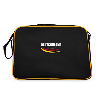 Allemagne - Sac Retro - noir/or - Dos