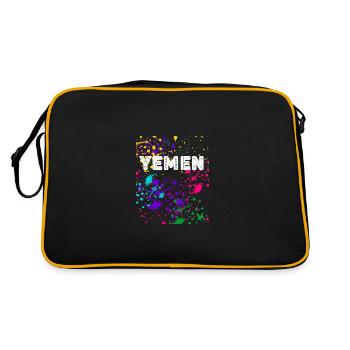 YEMEN éclaboussures Design - Sac Retro - noir/or - Dos