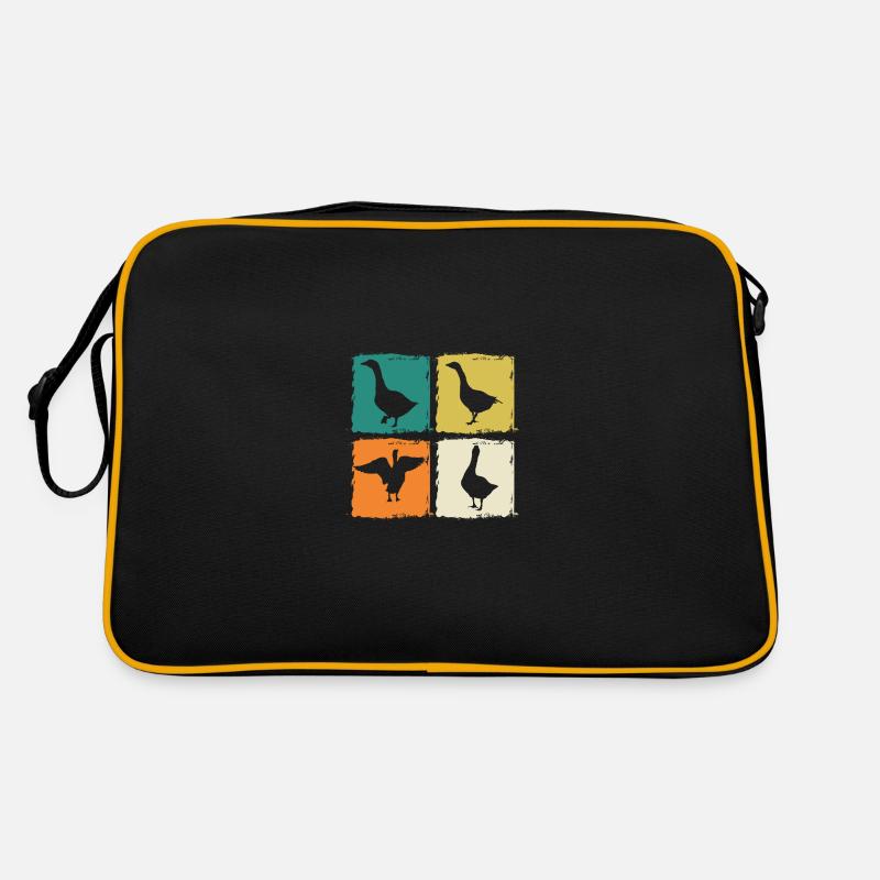 Gans - Retro Tasche - Schwarz/Gold