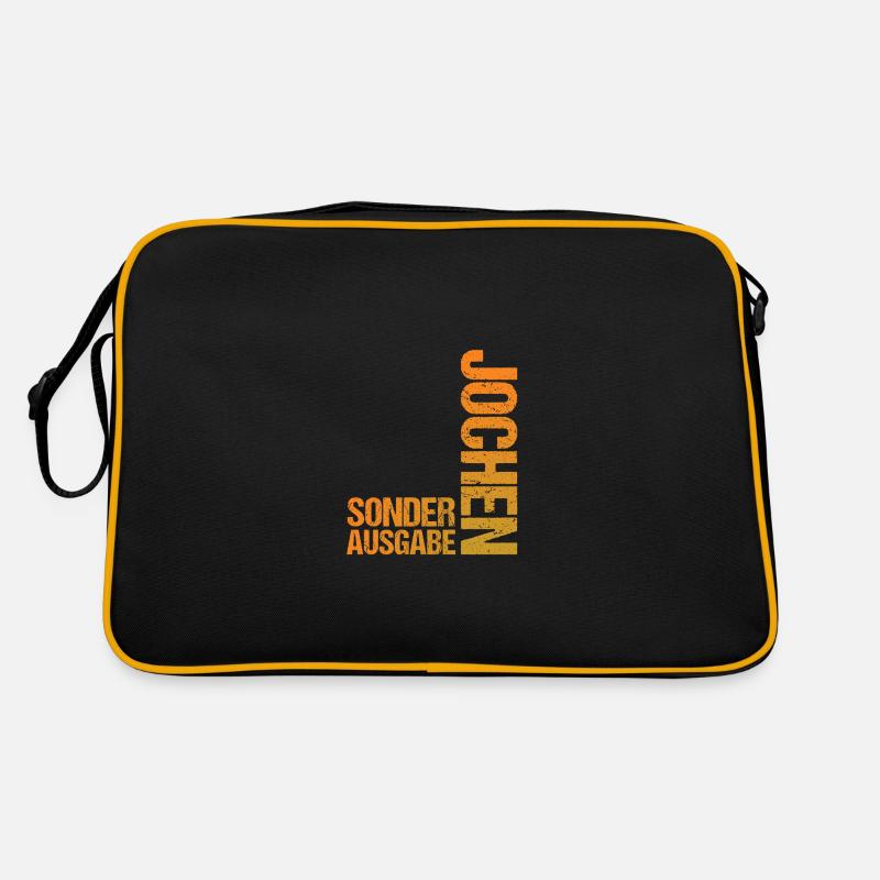 Jochen - Retro Tasche - Schwarz/Gold