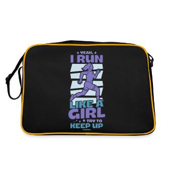 Running Jogging Sport Race Training Gift - Retro Bag - black/gold - Back