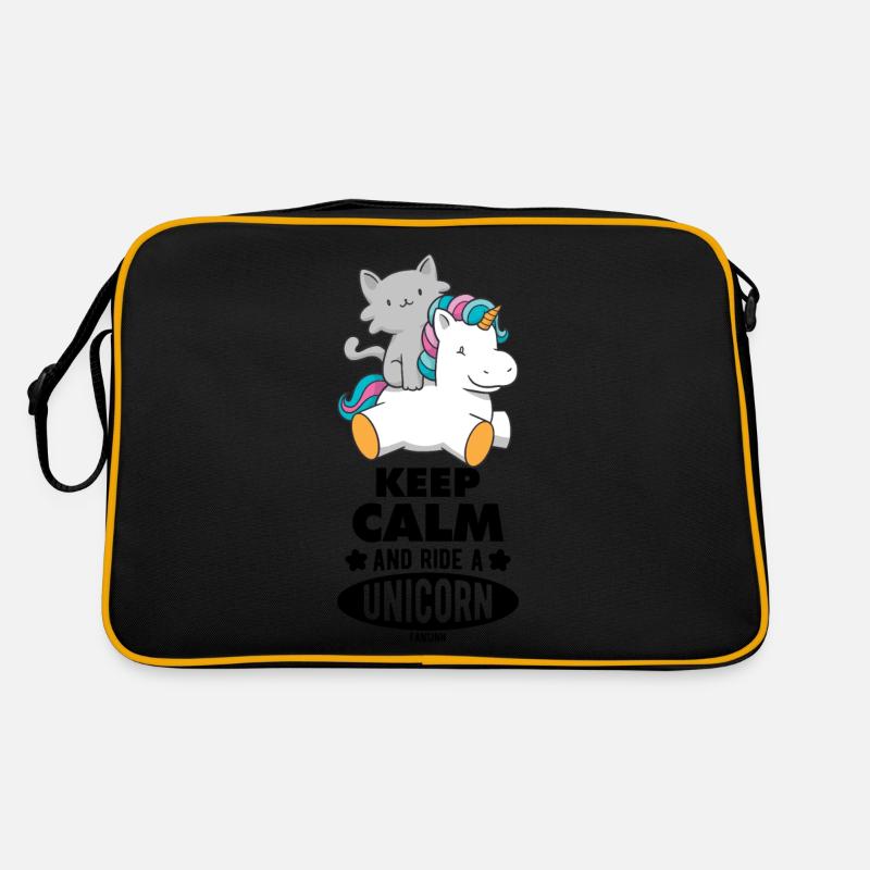 Keep Calm And Ride A Unicorn Retro Tasche