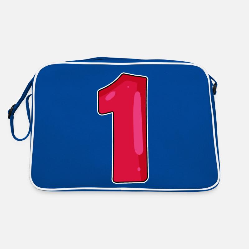 zahl 1 Retro Tasche