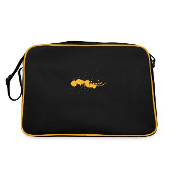 Blob of paint splatter painter gift yellow - Retro Bag - black/gold - Back