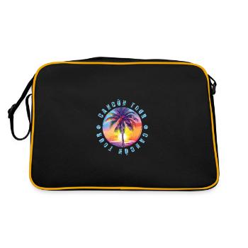 Cancun Tour Bunt - Retro Tasche - Schwarz/Gold - Hinten
