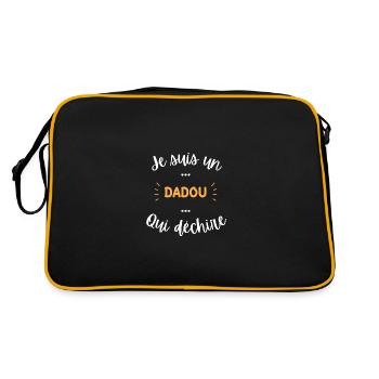 je suis un dadou qui déchire - Sac Retro - noir/or - Dos