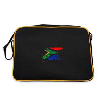 africa F - Retro Tasche - Schwarz/Gold - Hinten