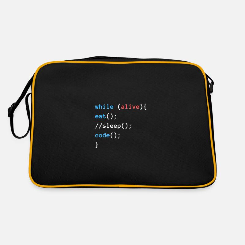 Eat Sleep Code | Programmierer Design Retro Tasche