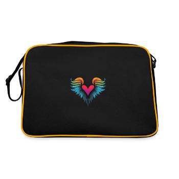 Coeur Ailes Ange Amour - Sac Retro - noir/or - Dos