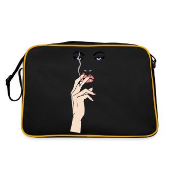 Smoking Hot - Retro Tasche - Schwarz/Gold - Hinten