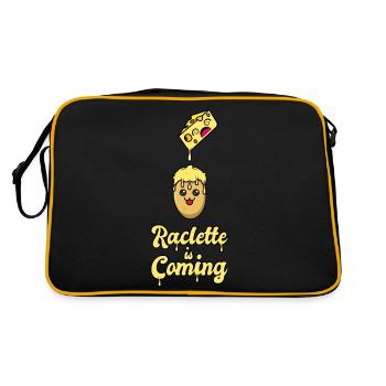 Raclette Is Coming - Retro Bag - black/gold - Back