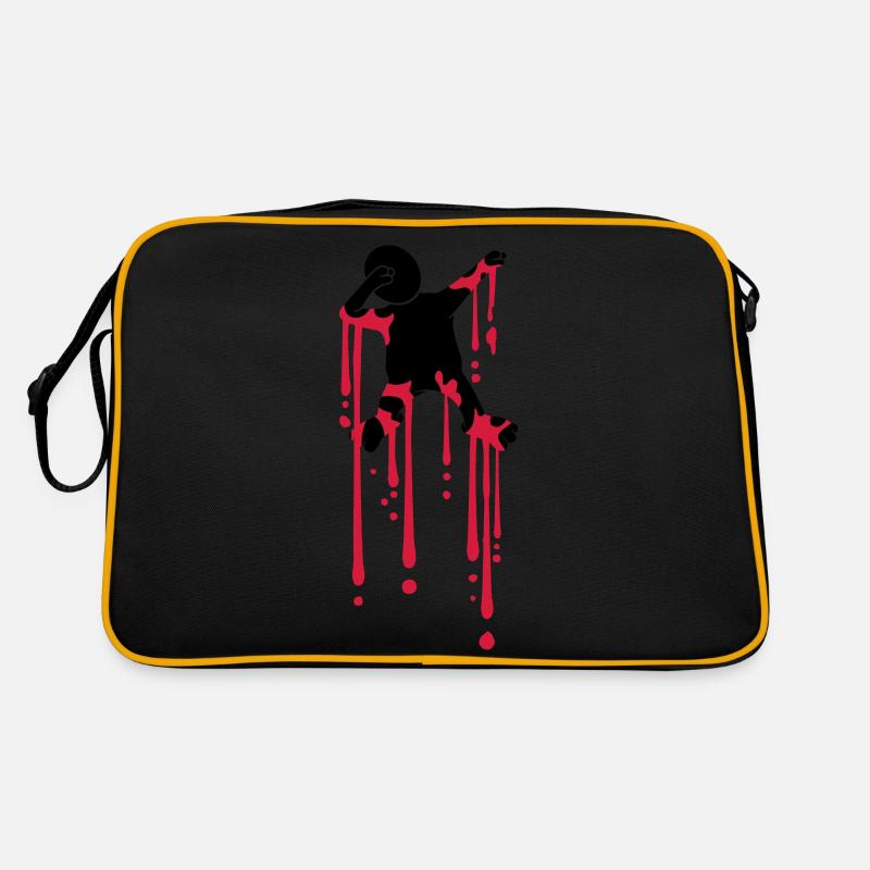 blood drops dabbing graffiti silhouette dancing there Retro Bag