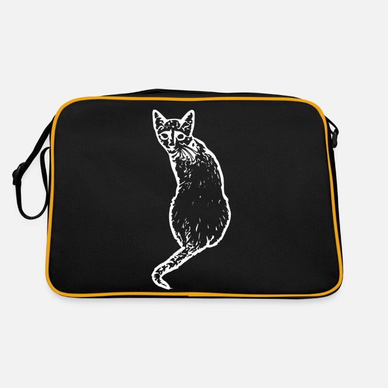 Chat Blanc Blanc Chats Chaton Mignon Sac Retro