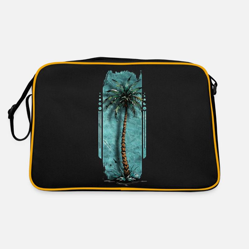 Solitär : Einsame Palme Retro Tasche
