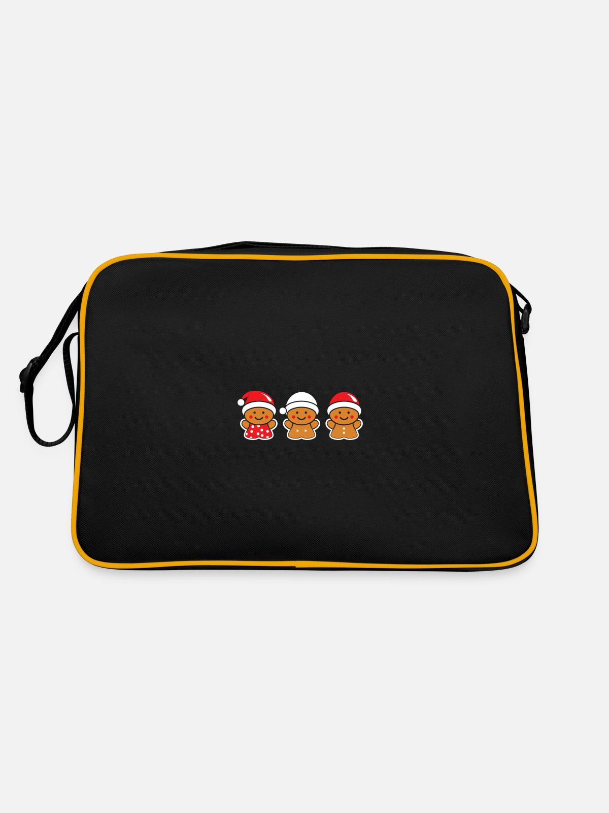 Gingerbread Man - Retro Bag - black/gold - Back