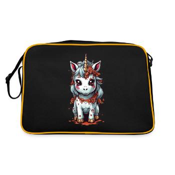 Kawaii Halloween Licorne mystique - Sac Retro - noir/or - Dos