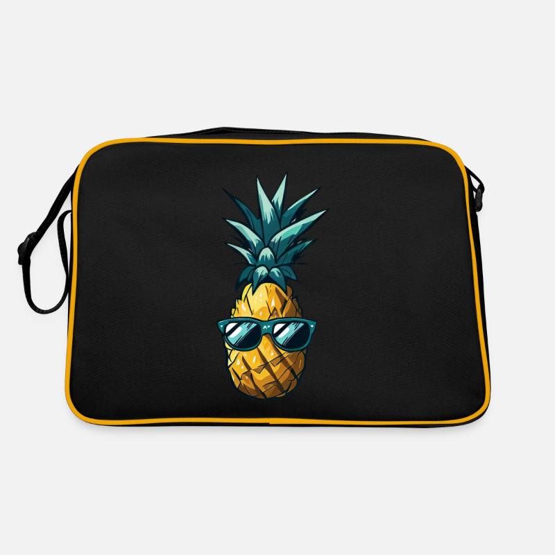 Cool pineapple with sunglasses Summer Retro Bag
