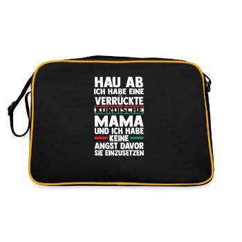 Kurds Mom Mother Kurdistan - Retro Bag - black/gold - Back