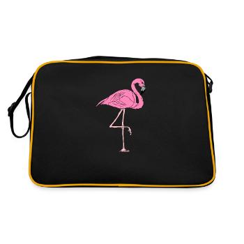 FLAMANT - Sac Retro - noir/or - Dos