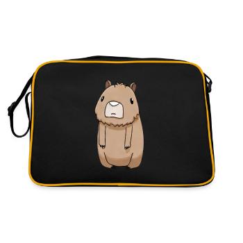 capybara - Retro Tasche - Schwarz/Gold - Hinten