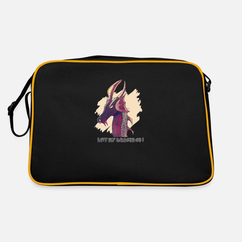 Let My Dragon Go ! - Sac Retro - noir/or