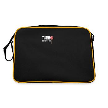 Turbo sind für Lutscher - Retro Tasche - Schwarz/Gold - Hinten