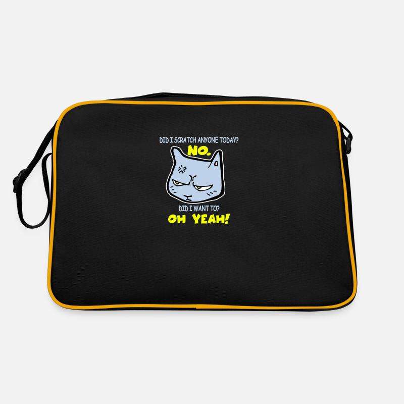 Sarcastic Funny Cat Scratched Today Cat Retro Bag
