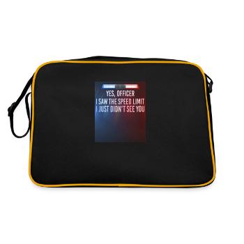 Oui officier j’ai vu la limite de vitesse - Sac Retro - noir/or - Dos