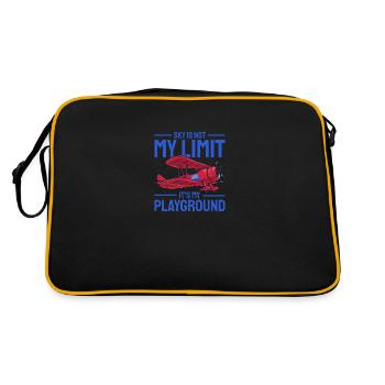 Airplane The Sky Is Not My Limit Pilot - Retro Bag - black/gold - Back