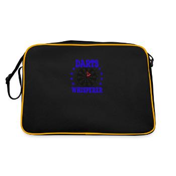 Darts Whisperer Funny Vintage Darts Player - Sac Retro - noir/or - Dos