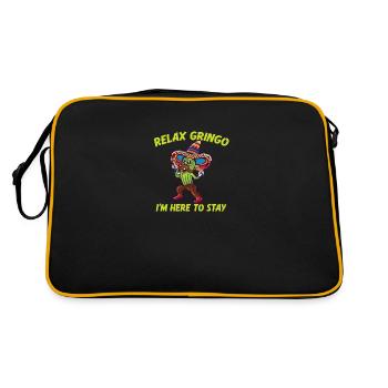 Relax Gringo I'm Almost Legal - Funny Mexican - Retro Bag - black/gold - Back
