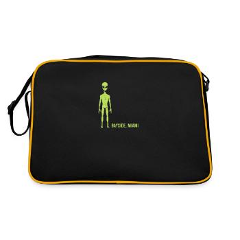 Bayside Miami Shadow Alien - Retro Tasche - Schwarz/Gold - Hinten