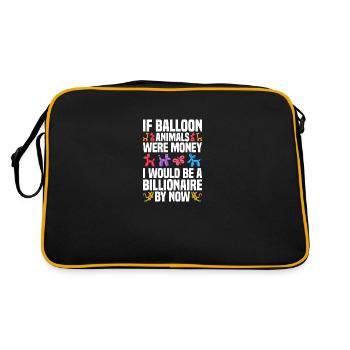 Balloon Animal Lover Professional Balloon Artist - Retro Tasche - Schwarz/Gold - Hinten