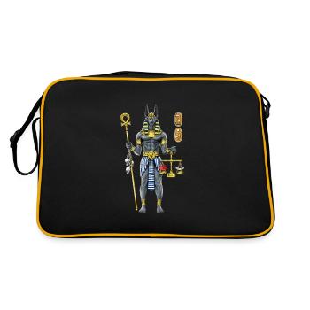 Anubis Mythologie égyptienne Dieu - Sac Retro - noir/or - Dos