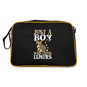 Juste un garçon qui aime les lémuriens - Sac Retro - noir/or - Dos