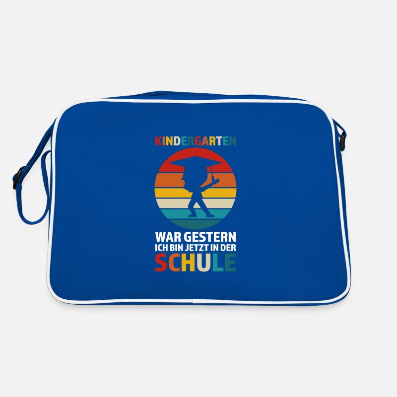 Schulkind Anfang Schulanfänger Geschenk Retro Tasche